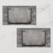 Visitenkarte für Blindgrunge-Metalldesign (Vorne/Hinten)