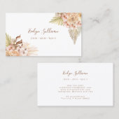 Visitenkarte für Boho Peach-Blume (Vorne/Hinten)