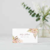 Visitenkarte für Boho Peach-Blume (Stehend Vorderseite)