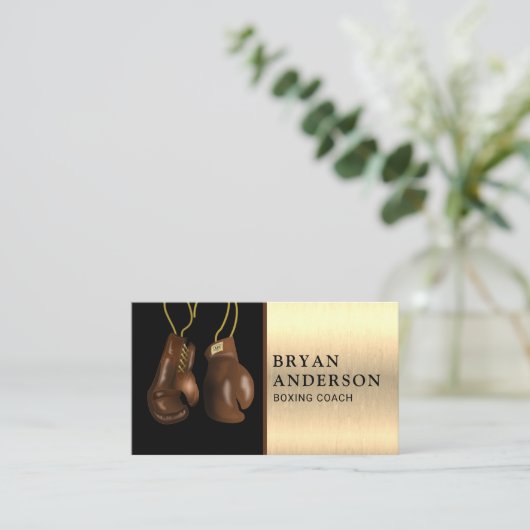Visitenkarte für Boxhandschuhe (Stehend Vorderseite)