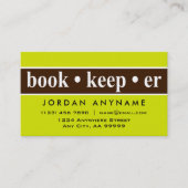 Visitenkarte für Buchhalter (Vorderseite)