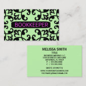 Visitenkarte für Buchhalter Damask (Vorne/Hinten)