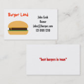 Visitenkarte für Burger (Vorne/Hinten)