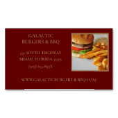 Visitenkarte für Burger und Grillen Magnetische Visitenkarte (Vorderseite)
