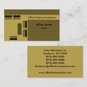 Visitenkarte für Büromöbel, Beige (Vorne/Hinten)