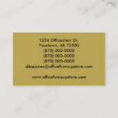 Visitenkarte für Büromöbel, Beige (Rückseite)