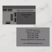 Visitenkarte für Büromöbel, grau (Vorne/Hinten)