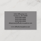 Visitenkarte für Büromöbel, grau (Rückseite)