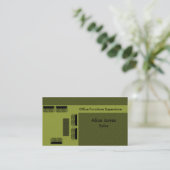 Visitenkarte für Büromöbel, grün (Stehend Vorderseite)