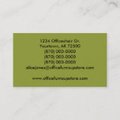 Visitenkarte für Büromöbel, grün (Rückseite)