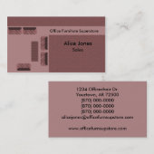 Visitenkarte für Büromöbel, Mauve (Vorne/Hinten)