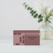Visitenkarte für Büromöbel, Mauve (Stehend Vorderseite)