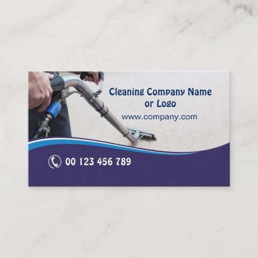 Visitenkarte für Carpet Cleaning Company (Vorderseite)