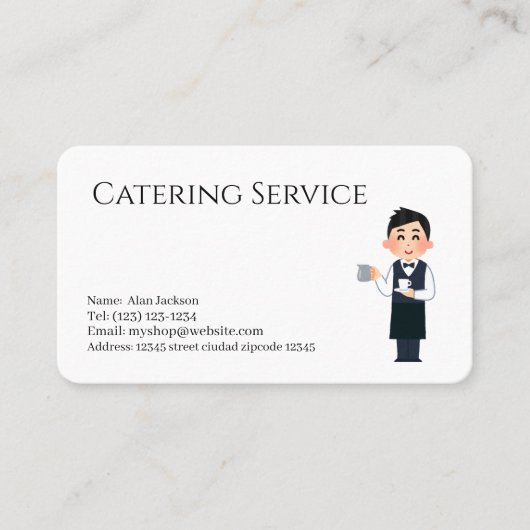Visitenkarte für Catering (Vorderseite)