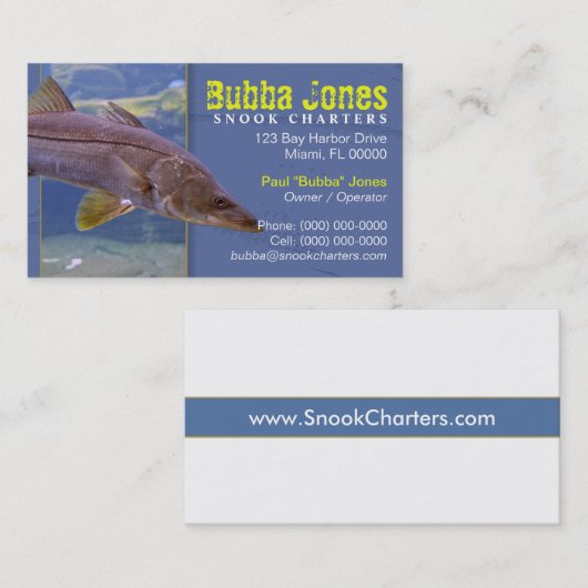 Visitenkarte für Charters (Vorne/Hinten)