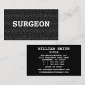 Visitenkarte für Chirurgen (Vorne/Hinten)
