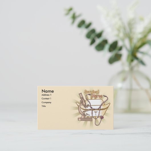 Visitenkarte für coole chirurgische Krankenversich (Stehend Vorderseite)