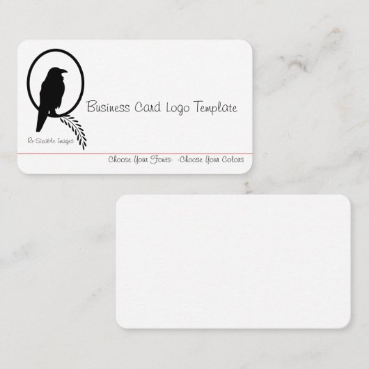 Visitenkarte für das Black Crow oder das Raw-Logo (Vorne/Hinten)