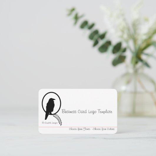 Visitenkarte für das Black Crow oder das Raw-Logo (Stehend Vorderseite)