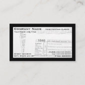 Visitenkarte für das Bundesstaatliche Steuerformul (Vorderseite)