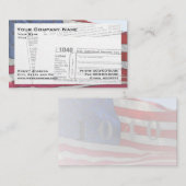 Visitenkarte für das Bundesstaatliche Steuerformul (Vorne/Hinten)