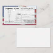 Visitenkarte für das Bundesstaatliche Steuerformul (Vorne/Hinten)