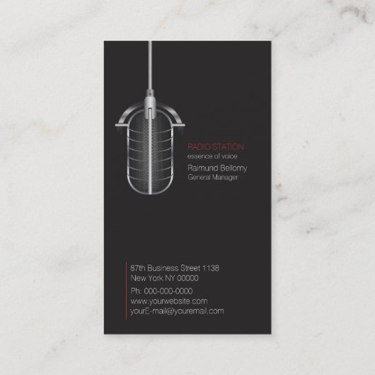 Visitenkarte für das Fernsehen (Rückseite)