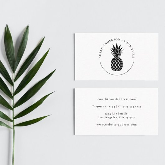 Visitenkarte für das Logo "Black Pineapse"