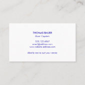 Visitenkarte für das Logo "Marina Boote Charter" f (Rückseite)