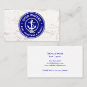 Visitenkarte für das Logo "Marina Boote Charter" f (Vorne/Hinten)