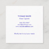 Visitenkarte für das Logo "Nautic Marina Boat Char (Rückseite)