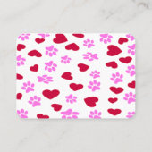 Visitenkarte für das Muster der Druckfarben der Za (Rückseite)