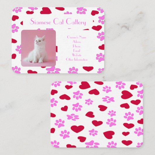 Visitenkarte für das Muster der Druckfarben der Za (Vorne/Hinten)