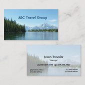 Visitenkarte für das Online-Reiseunternehmen. (Vorne/Hinten)
