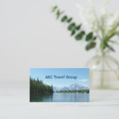 Visitenkarte für das Online-Reiseunternehmen. (Stehend Vorderseite)