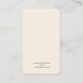 Visitenkarte für das Sammeln von Navy-Cream-Logos (Rückseite)