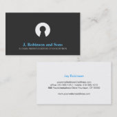 Visitenkarte für das Schlüsselloch-Logo (Vorne/Hinten)