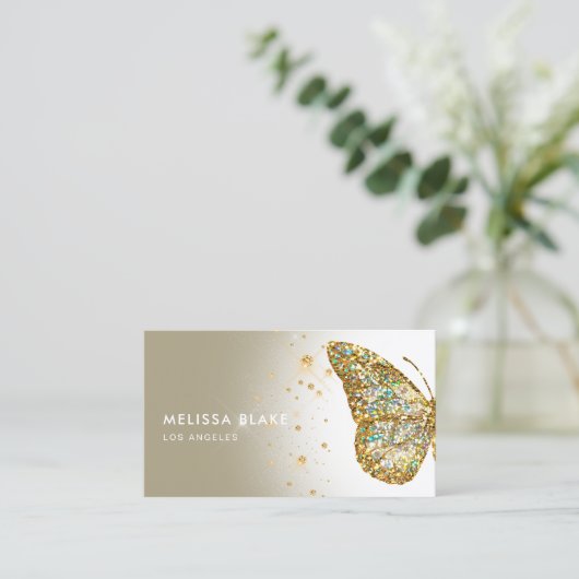 Visitenkarte für das Schmetterlinglogo (Stehend Vorderseite)