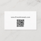 Visitenkarte für das Unternehmen Pressure Washing (Rückseite)