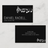 Visitenkarte für den beruflichen Musiklehrer (Vorne/Hinten)