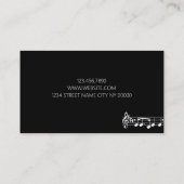 Visitenkarte für den beruflichen Musiklehrer (Rückseite)