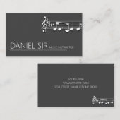 Visitenkarte für den beruflichen Musiklehrer (Vorne/Hinten)