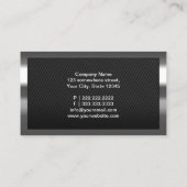 Visitenkarte für den Black Carbon Fiber Chauffeur (Rückseite)