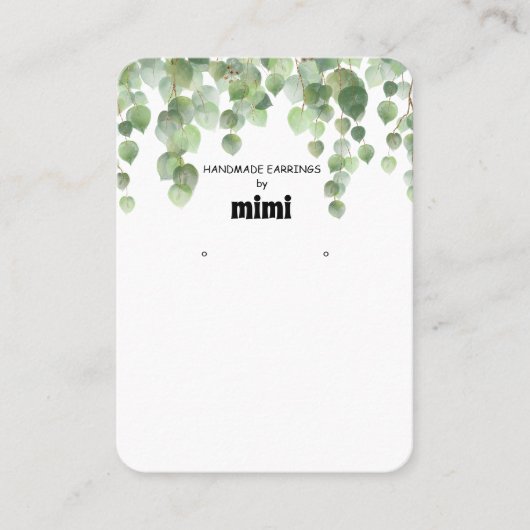 Visitenkarte für den Blumenohrbereich (Vorderseite)