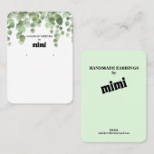 Visitenkarte für den Blumenohrbereich (Vorne/Hinten)