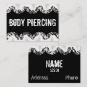 Visitenkarte für den Body Piercing (Vorne/Hinten)
