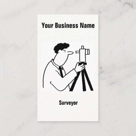 Visitenkarte für den Cartoon "Surveyservices" (Rückseite)