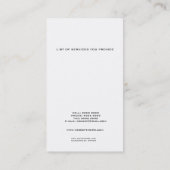 Visitenkarte für den Finanzmanager (Rückseite)