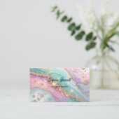 Visitenkarte für den Glitzer - Opal Background (Stehend Vorderseite)