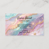 Visitenkarte für den Glitzer - Opal Background (Rückseite)